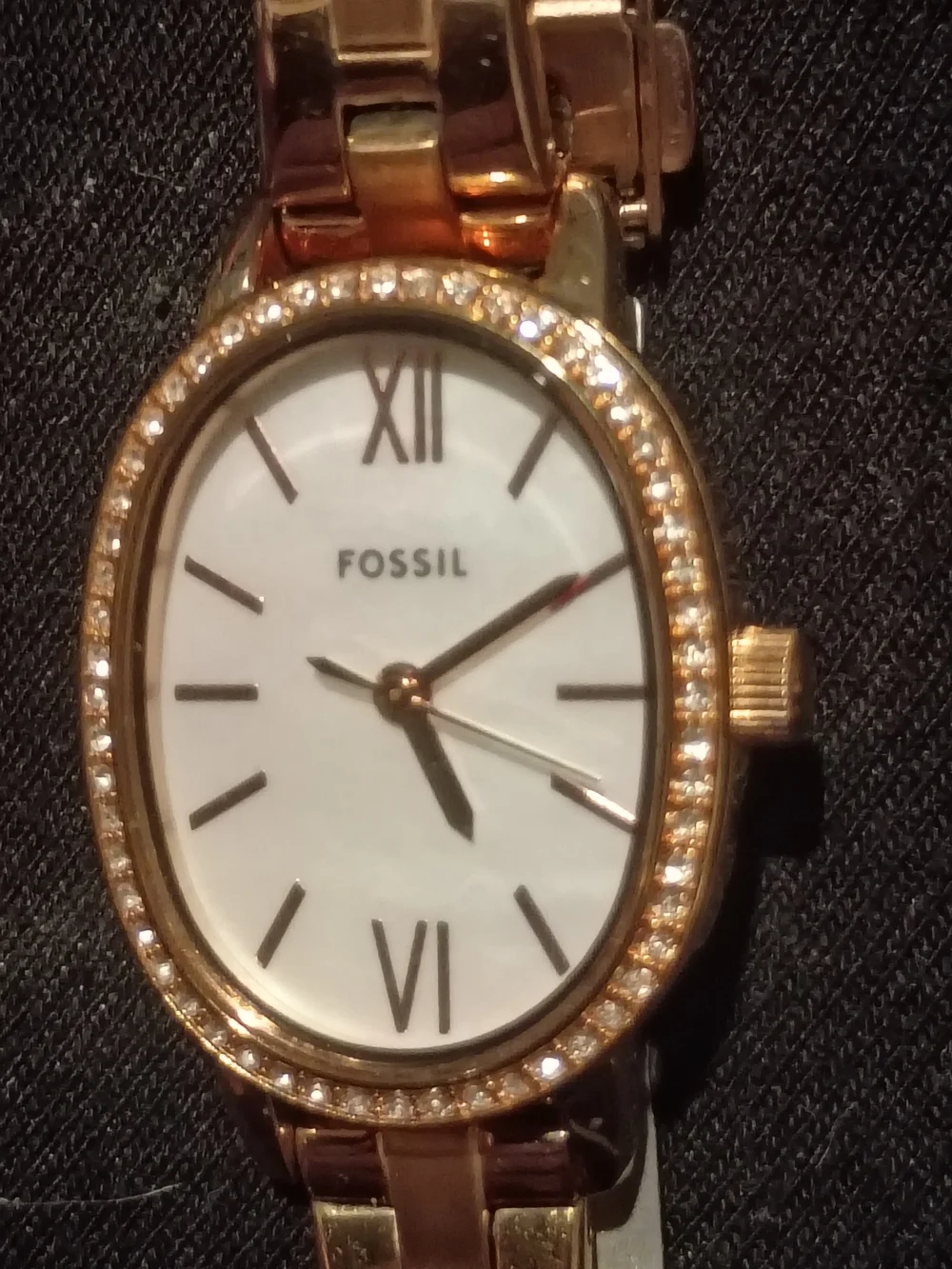 Fossil Rose Gold Crystal Accent Women's Watch - Picture 4 of 7